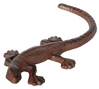Esschert Design Statue de Jardin en Forme de lézard Fonte, Marron, 22,5 cm