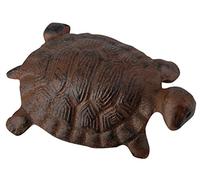 Esschert Design Statue de Jardin en Forme de Tortue en Fonte Marron, Marron, 11,2cm