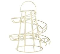 Esschert Design Support à œufs en métal, 18 x 18 x 23 cm, blanc, support pour œufs de petit-déjeuner