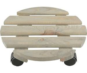 Esschert Design - Support Plantes à roulettes Gris 28 cm