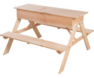 Esschert Design Table de pique-nique/bac à sable 2 en 1 pour enfants