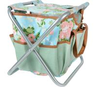 Esschert Design Tabouret pour outils de jardin Impression de roses