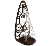Esschert Design TH31 Baromètre en Verre avec Support en Fonte Transparent 13,9 x 12 x 27,7 cm