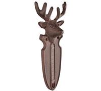Esschert Design Thermomètre Cerf - L 4,5 Cm X L 9,4 Cm X H 22 Cm