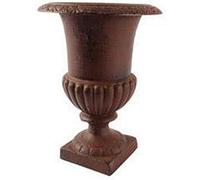Esschert Design XH62-AR - Vase Médicis en fonte : Hauteur 35 cm - 23,5 x 23,5 x 30 cm - Marron
