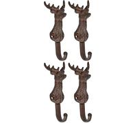 Esschert Fallen Fruits Ltd DB75 Manteau en Forme de cerf (Crochet Simple), Marron, 6,2 x 4,9 x 14,2 cm (Lot de 4)
