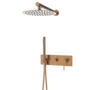 Envol colonne de douche encastrée mécanique cuivre brossé Essebagno