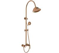Essebagno Leeds colonne de douche rétro cuivre brossé mitigeur mécanique