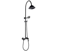 Essebagno Leeds colonne de douche rétro noir vieilli mitigeur mécanique