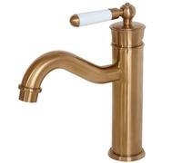 Essebagno Leeds mitigeur lavabo bas rétro cuivre brossé