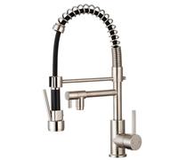 Logus mitigeur évier à douchette mobile façon inox Essebagno