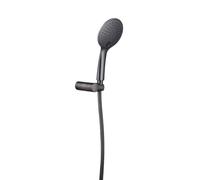 Luisa II combiné support de douche 3 pièces gris gun métal Essebagno
