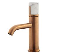 Manopola mitigeur lavabo bas cuivre marbre Essebagno