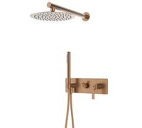 Molette colonne de douche encastrée mécanique cuivre brossé Essebagno
