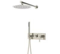 Molette colonne de douche encastrée mécanique façon inox Essebagno