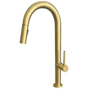 Portofino mitigeur évier à douchette extractible or brossé Essebagno