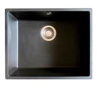 ESSEBAGNO SIERRA EVIER RESINE NOIRE 1 CUVE Evier en résine noir 540x440 mmCuve 500*400Hauteur 200 mm1 cuve