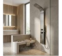 Essegun panneau de douche thermostatique gris gun métal Essebagno