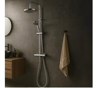 Essekyra colonne de douche sans mitigeur chrome Essebagno