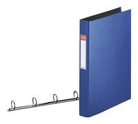 Classeur à anneaux Esselte Standard A4 Bleu, 4 anneaux 25mm, couverture PP, largeur de jointure 35mm, référence 14460