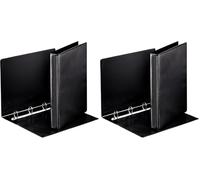 Esselte 25mm 4 D Rings A4 Présentation Classeur à anneaux - Noir (Lot de 2)