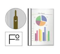 ESSELTE 33309 - Dossiers FASTENER PP mecanismo metálico con tarjetero (caja 50 ud.) Folio color negro