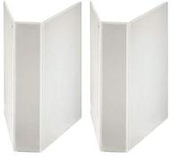 Esselte - 55299 - Classeur à anneaux personnalisable - A4 Maxi - Capacité de 580 feuilles - Carton recouvert de polypropylène - 4 anneaux - Blanc (Lot de 2)