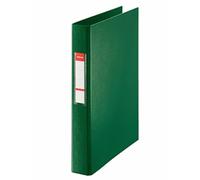 ESSELTE 64305 - Carpeta de anillas plástico forrado con tarjetero 4 anillas Ø 25 mm Folio color verde