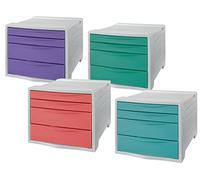 Esselte 2 Large And Small Color Breeze Buc Drawers Gris Enfants