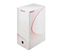 Esselte Boîte archives 25 x 35 cm Boxy en carton - Dos 15 cm - Blanc - Lot de 5