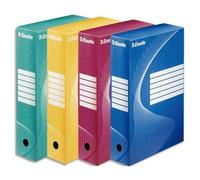 Boîte archives carton Esselte Vivida - Dos 8 cm - Coloris assortis - Lot de 10