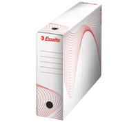 Esselte Boîte archives 25 x 35 cm Boxy en carton - Dos 8 cm - Blanc - Lot de 5