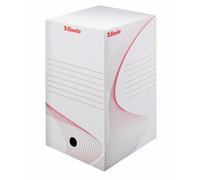 Esselte Boîte archives Boxy en carton ondulé - Taille L - Dos de 20 cm - Blanc