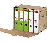 Esselte Boîte de Classement & Transport avec Couvercle et Ouverture par l'Avant pour Classeurs, 100% Carton Recy run Naturel, Eco, 623920
