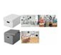 Esselte Boîte de rangement Home L, set de 3, blanc Blanc G