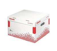 Esselte Boîte de stockage Speedbox – Couvercle rabattable – 3 boîtes 100 mm – Blanc