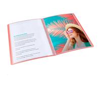 Esselte Protège-documents polypropylène A4 Colour'Breeze 5/10e – 60 pochettes (120 vues) Corail
