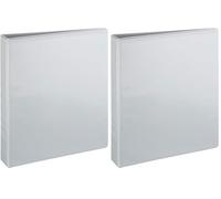 Esselte | Classeur 2 anneaux A4 | 280 feuilles | Dos 30 mm | Pochettes de rangement personnalisable | Bureau, Ecole, Maison | Blanc | 49709 (Lot de 2)