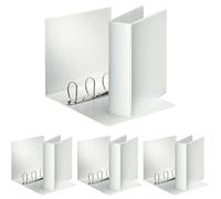 Esselte - Classeur à Couverture Personnalisable sur Trois Faces PP Dos de 7,5cm - Blanc (Lot de 4)