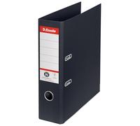 Esselte Classeur à levier A4, dos de 75 mm, noir, usage quotidien au bureau | Ce système permet un classement rapide et facile; pour le bureau, l’école ou la maison; en carton.
