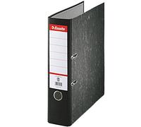 Esselte Classeur à Levier, Couverture Carton, A4, Dos 5,0cm, Noir, Standard, 46997