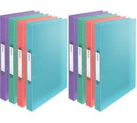 Esselte - Classeurs à anneaux, capacité 140 feuilles, dos 20 mm, classeur à anneaux A4 avec 2 anneaux, couverture souple, différentes couleurs (1 pièce) (Lot de 2)