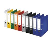 Esselte, Classeurs à levier A4 Chromos, Assorti Classique, Dos de 80 mm, Plastique, Lot de 10, 624163