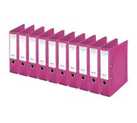 Esselte, Classeurs à levier A4 Chromos, Fuchsia, Dos de 80 mm, Plastique, Lot de 10, 230113