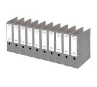 Esselte, Classeurs à levier A4 Chromos, Gris, Dos de 80 mm, Plastique, Lot de 10, 230110