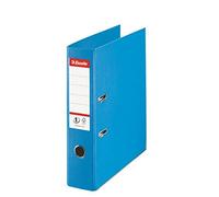 Esselte, Classeurs à levier A4 N°1, Bleu clair, Dos de 75 mm, Plastique, Lot de 1, Gamme Vivida, 811311
