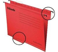 Esselte - Dossier suspendu Classic Folio à fond en V 382 x 240 mm rouge | 25 pièces