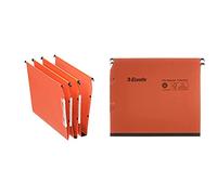 Esselte Dossier Suspendu Dual, pour armoires, Fond 30 mm, A4, Lot de 25, Onglets inclus, Orange & Dossier Suspendu Latéral Armoire, Fond 15 mm, A4, Lot de 25, Onglets inclus, Orange, Orgarex Kori