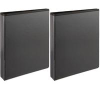 Esselte - Esselte Essentials - 49717 - Classeur à anneaux personnalisable - A4 - Capacité de 280 feuilles - Carton recouvert de polypropylène - 4 anneaux - Noir (Lot de 2)