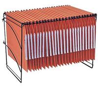 Esselte HomeClass - Système de Rangement pour Dossiers Suspendus Latéraux ou Verticaux, Capacité 25 Dossiers, Entraxe 330 mm, Métal Laqué Noir, Livré avec 25 Dossiers Esselte Kori, 99200